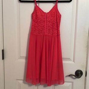 H&M Bright Pink Spaghetti Strap Dress